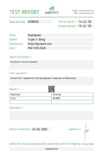 Reinheitsbericht – Triple G 30 mg