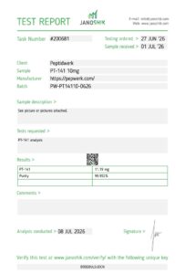 Reinheitsbericht – PT-141 10 mg