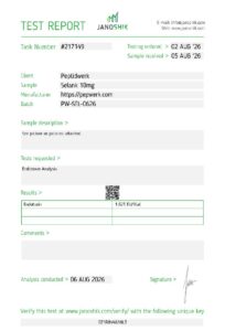 Endotoxinbericht – Selank 10 mg