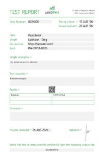 Endotoxinbericht – Epithalon 10 mg