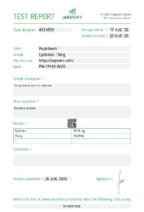 Reinheitsbericht – Epithalon 10 mg