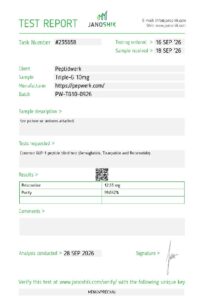 Rapporto di purezza – Triple G 10 mg